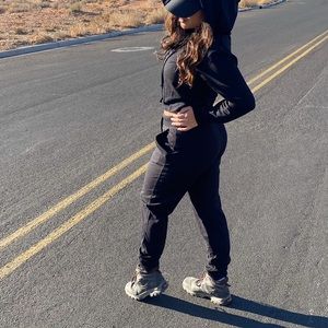 Sweatpants and crop top set